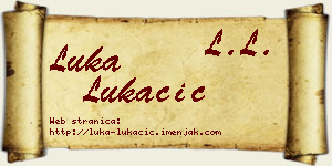 Luka Lukačić vizit kartica